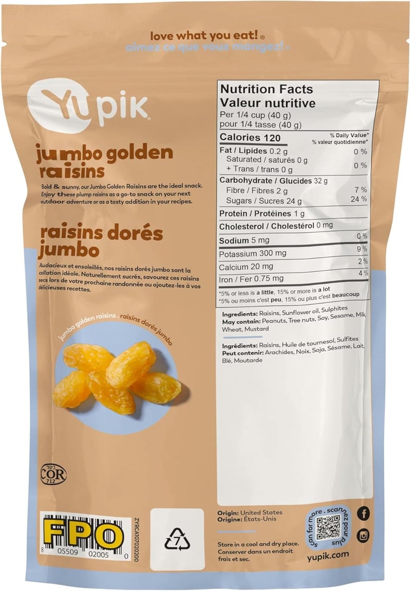Yupik Jumbo Golden Raisins - 7 Oz - Image 2